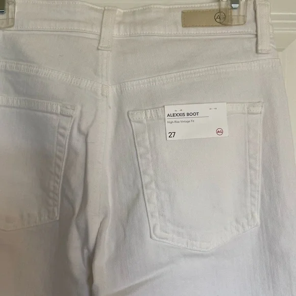 Ag Adriano Goldschmied Women's White Jeans - Alexxis Boot - Picture 5 of 7